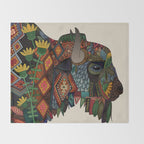 bison bone beige Throw Blanket Gallery Image 2