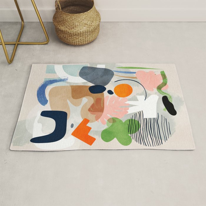 minimal shapes abstract 2 Rug Gallery Image 1