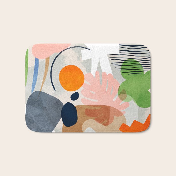 minimal shapes abstract 2 Bath Mat Gallery Image 1