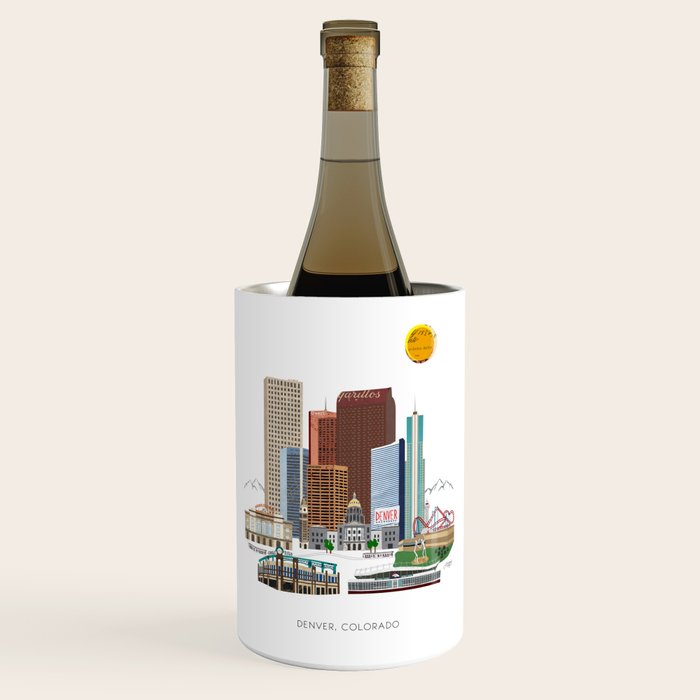 Denver Skyline Wine Chiller Gallery Image 1