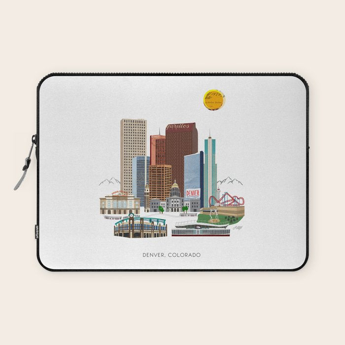 Denver Skyline Laptop Sleeve Gallery Image 1