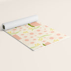 Peach pink flowers pattern Yoga Mat Gallery Image 2