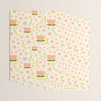 Peach pink flowers pattern Wrapping Paper Gallery Image 3