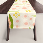Peach pink flowers pattern Table Runner Gallery Image 1
