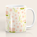 Peach pink flowers pattern Coffee Mug Gallery Image 1