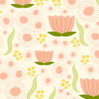Peach pink flowers pattern Coffee Mug Gallery Image 2