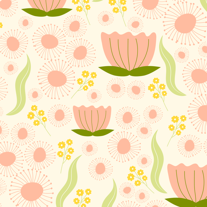 Peach pink flowers pattern Coffee Mug Gallery Image 2