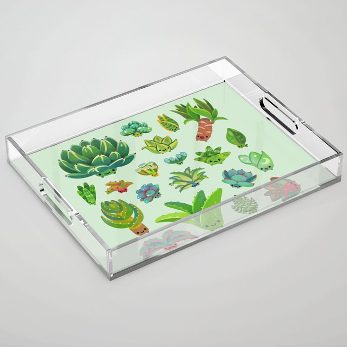 Baby succulent 1 - light Acrylic Tray Gallery Image 1