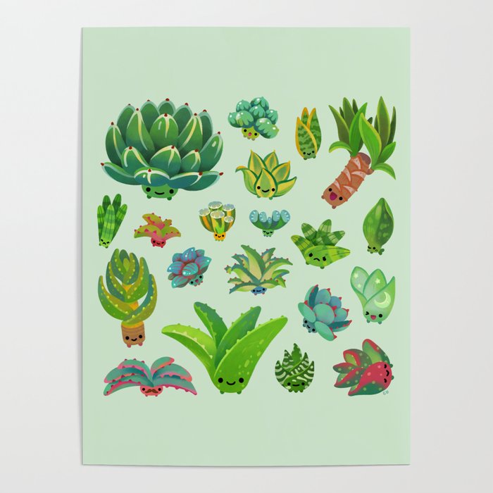 Baby succulent 1 - light Poster Gallery Image 1