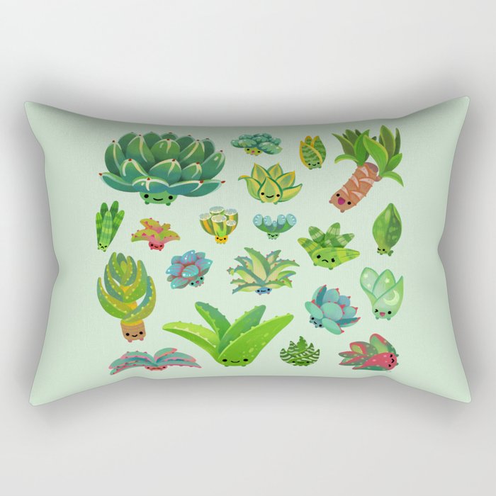 Baby succulent 1 - light Rectangular Pillow Gallery Image 1