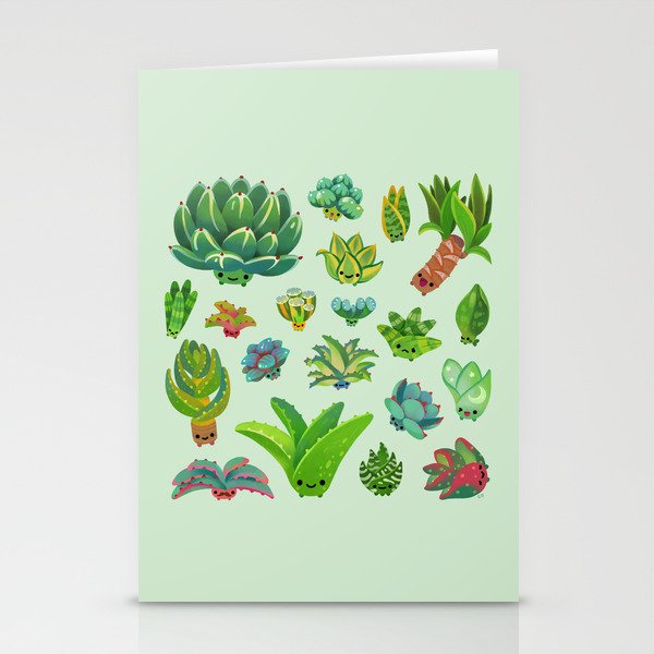 Baby succulent 1 - light Stationery Card Gallery Image 1