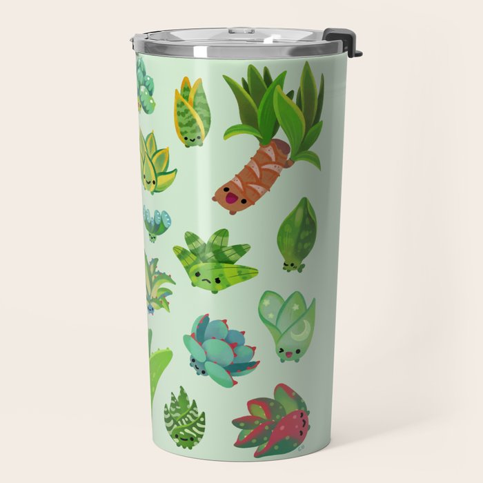 Baby succulent 1 - light Travel Mug Gallery Image 2
