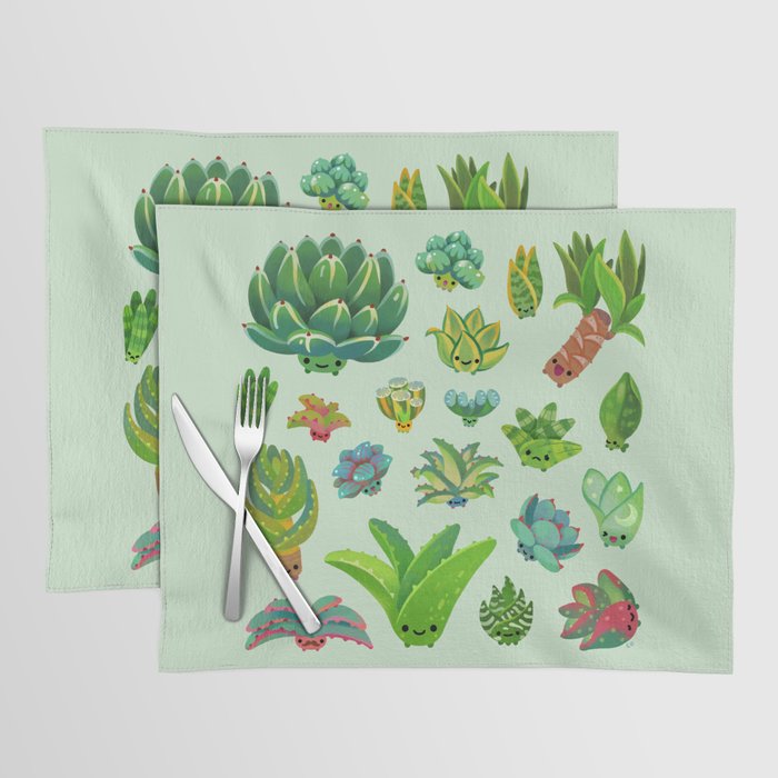 Baby succulent 1 - light Placemat Gallery Image 1