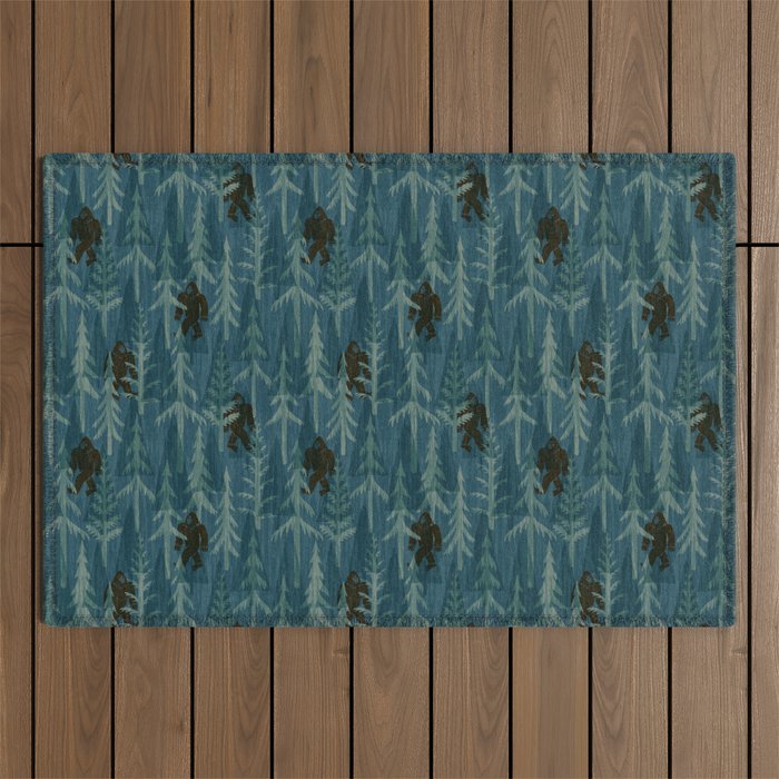 Subtle Sasquatch - Spruce Outdoor Rug Gallery Image 1
