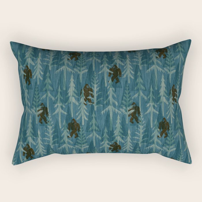 Subtle Sasquatch - Spruce Rectangular Pillow Gallery Image 1