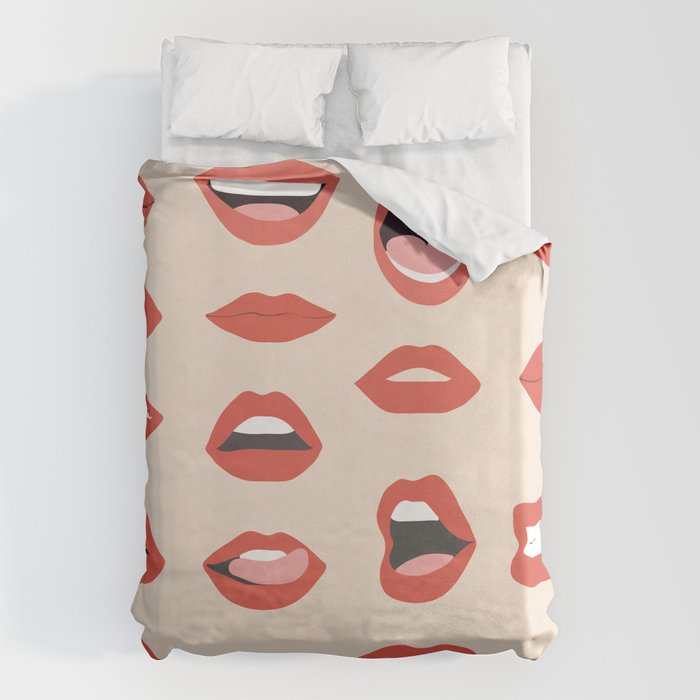 Lips III Duvet Cover Gallery Image 1