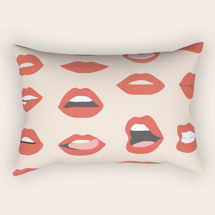 Lips III Rectangular Pillow Gallery Image 1