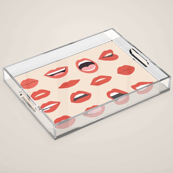 Lips III Acrylic Tray Gallery Image 1
