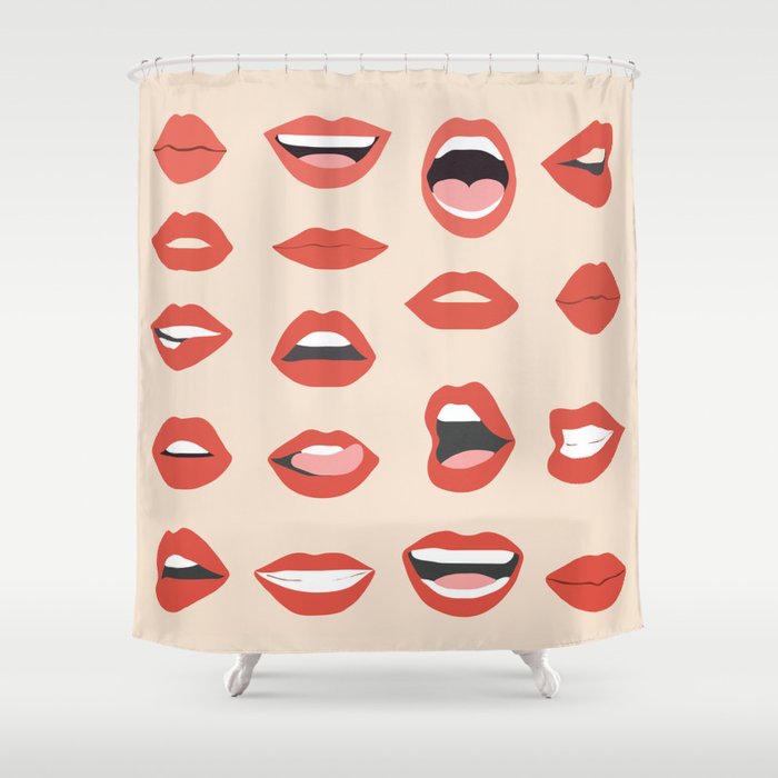 Lips III Shower Curtain Gallery Image 1