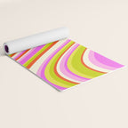 Wavy Stripes XVIII - Y2K Pink and Green Yoga Mat Gallery Image 2