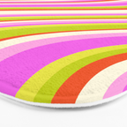 Wavy Stripes XVIII - Y2K Pink and Green Bath Mat Gallery Image 3