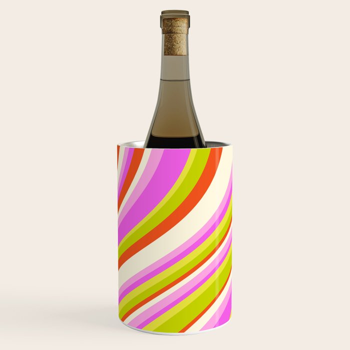 Wavy Stripes XVIII - Y2K Pink and Green Wine Chiller Gallery Image 3