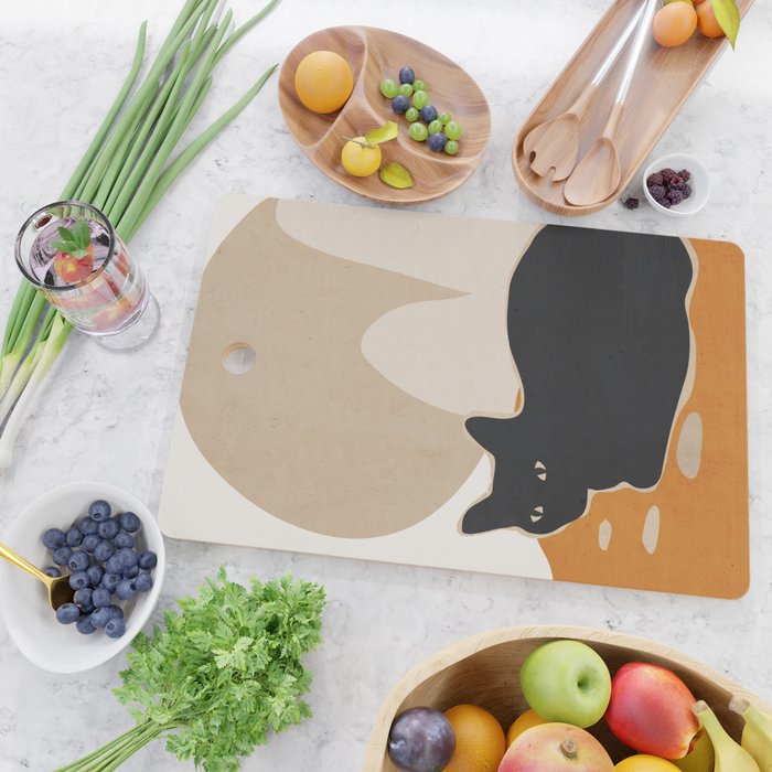 Minimal Abstract Art Cat 3 Cutting Board Gallery Image 2