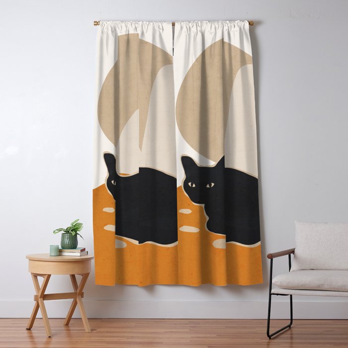 Minimal Abstract Art Cat 3 Window Curtain Gallery Image 5
