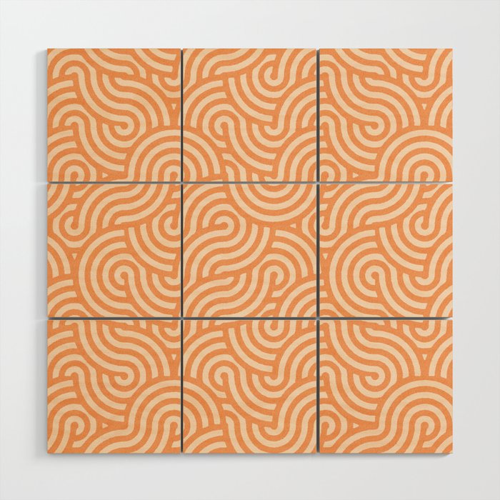 SWIRL Cookie and Oat Wood Wall Art Gallery Image 1