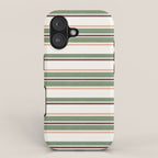 Daybed Stripe Ivory Green Multi iPhone Case Gallery Image 1