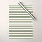 Daybed Stripe Ivory Green Multi Wrapping Paper Gallery Image 1