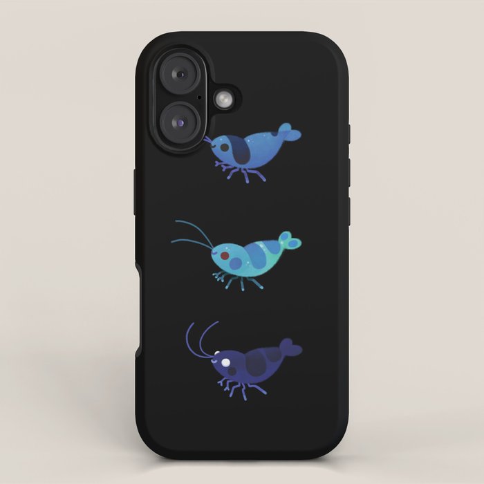 Red and blue shrimp iPhone Case Gallery Image 1