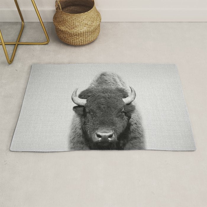 Buffalo - Black & White Rug Gallery Image 1