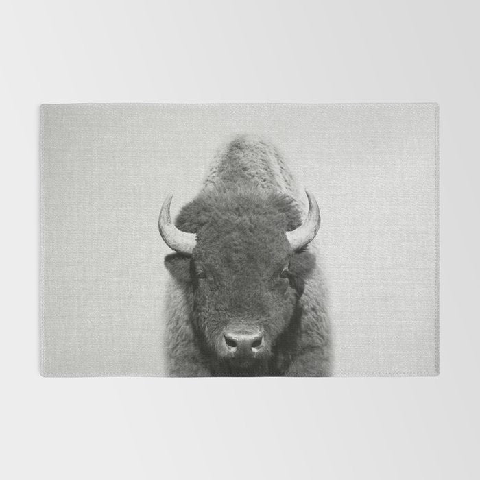 Buffalo - Black & White Rug Gallery Image 2
