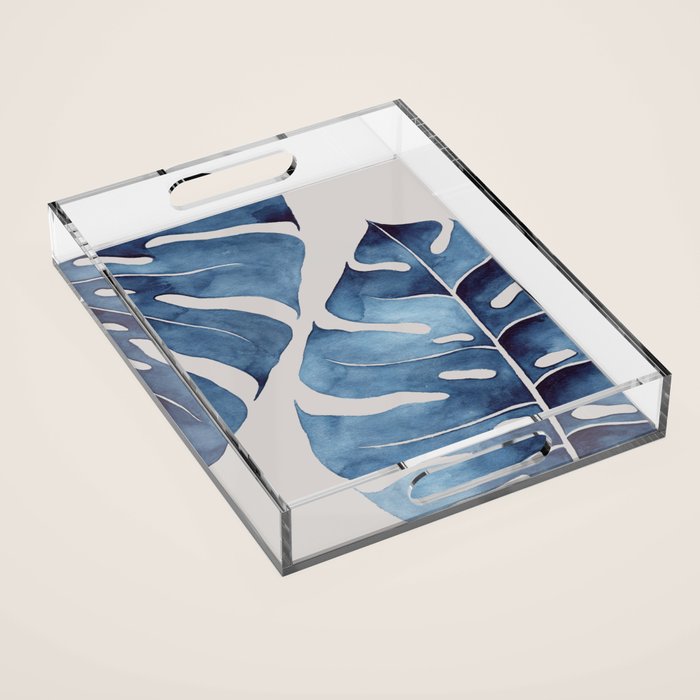 Blue Botanicals No. 2 Acrylic Tray Gallery Image 1