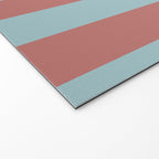 Dusty Pink Greyish Blue Stripe Welcome Mat Gallery Image 2