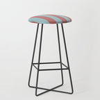 Dusty Pink Greyish Blue Stripe Stool Gallery Image 1