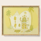 surf house shell dream house // retro art by surfy birdy Serving Tray Gallery Image 1