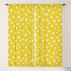Small Daisies - Yellow, White and Turquoise Window Curtain Gallery Image 5