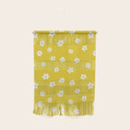Small Daisies - Yellow, White and Turquoise Wall Hanging Gallery Image 1