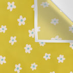 Small Daisies - Yellow, White and Turquoise Wall Tapestry Gallery Image 3