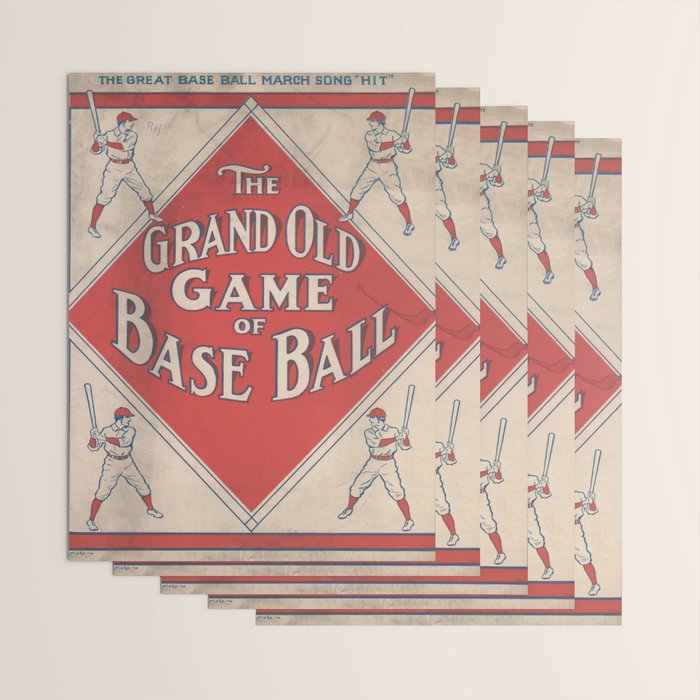 The Grand Old Game of Baseball (1912) Wrapping Paper Gallery Image 3