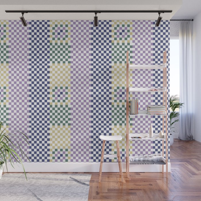 Bold colors block grid A Wall Mural Gallery Image 1