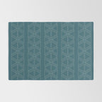 lines geo-teal Rug Gallery Image 2