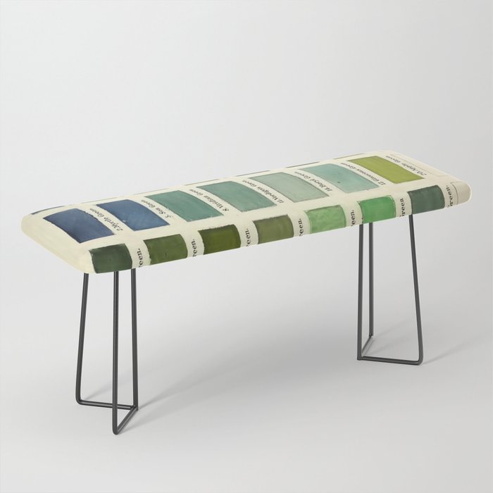 Vintage Color Chart- Green Hues Bench Gallery Image 1