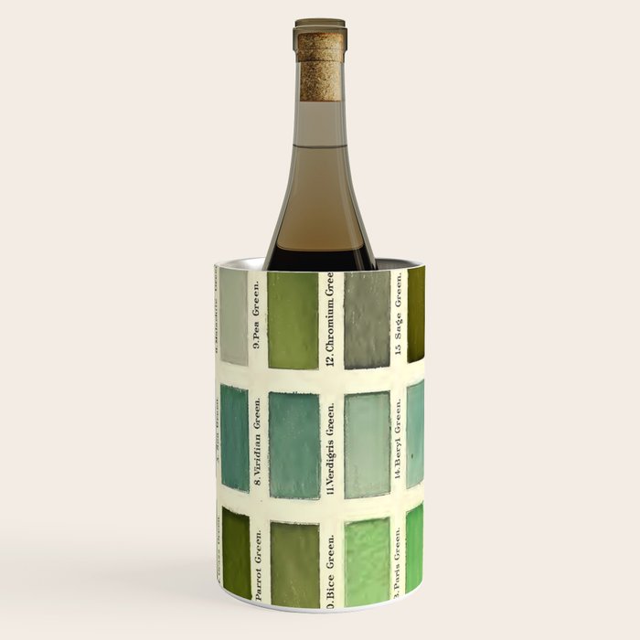 Vintage Color Chart- Green Hues Wine Chiller Gallery Image 1
