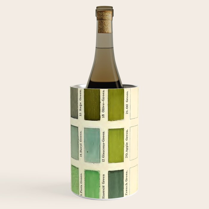 Vintage Color Chart- Green Hues Wine Chiller Gallery Image 3
