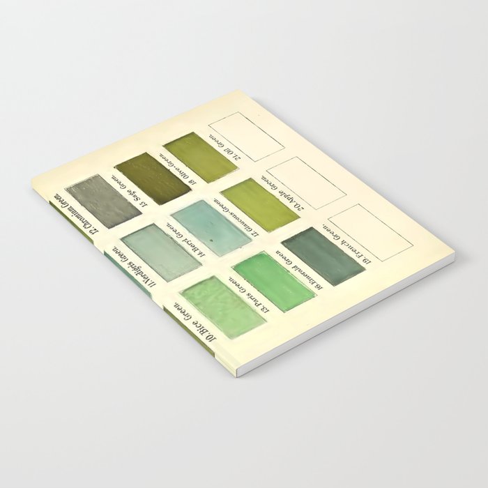 Vintage Color Chart- Green Hues Notebook Gallery Image 2