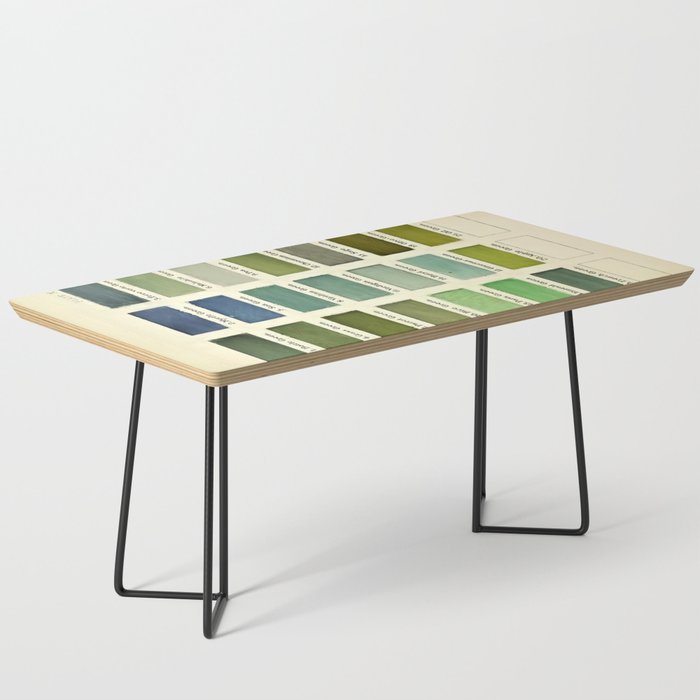 Vintage Color Chart- Green Hues Coffee Table Gallery Image 1