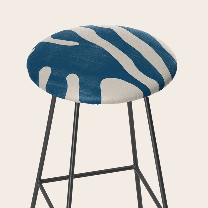 Seagrass Blue Watercolor Plant  Stool Gallery Image 2